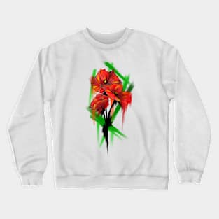 Watercolor Poppy Flower Crewneck Sweatshirt